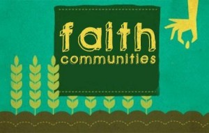 Faith Communities; hand putting a seed to grow a plant